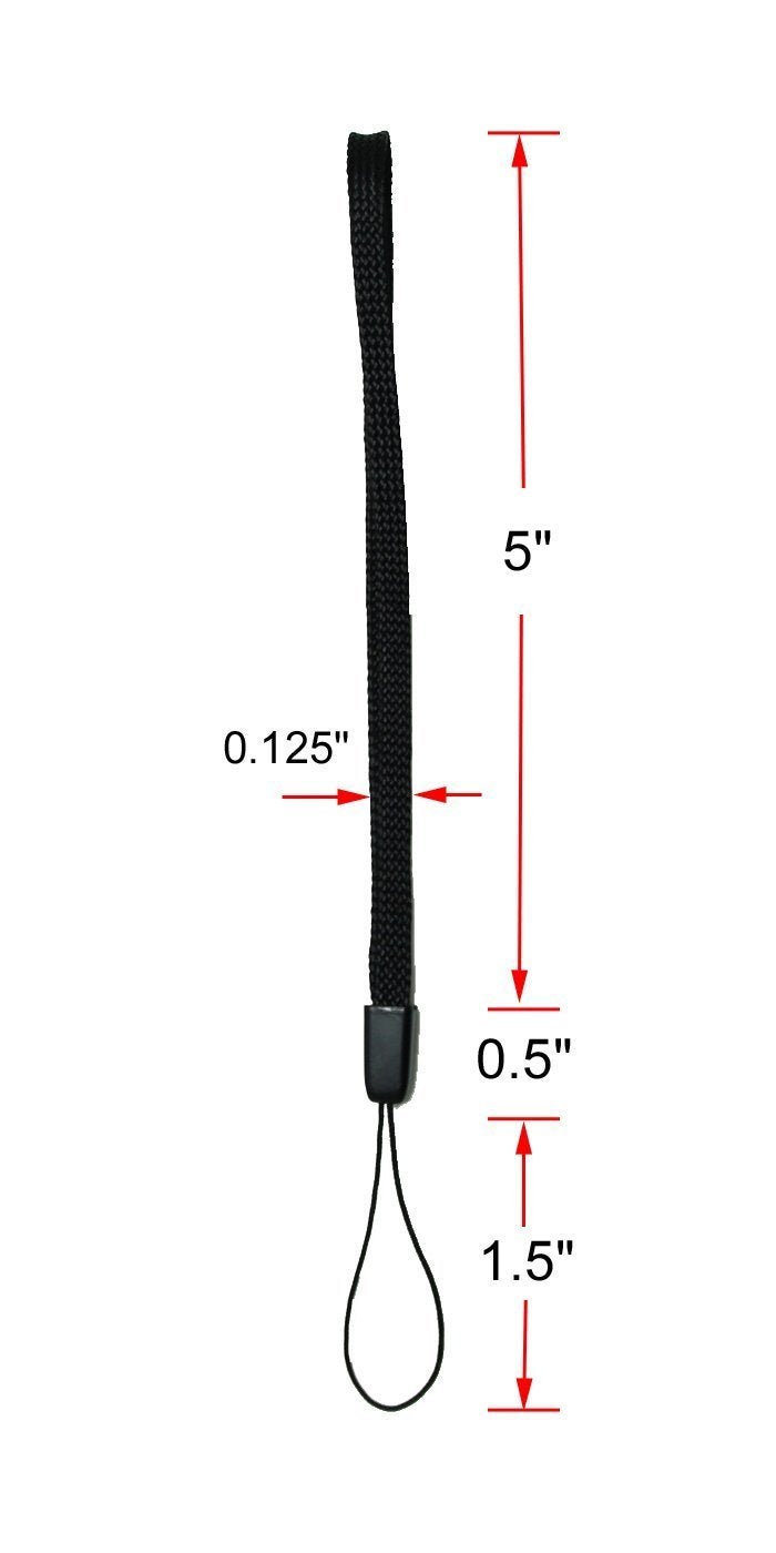 FINENIC 7 Inch Nylon Hand Wrist Strap Lanyard for USB Flash Drives, Keys, Keychains, ID Name Tag Badge Holders,Camera Cute Flash Drive, Black (50PCS) - Image 3